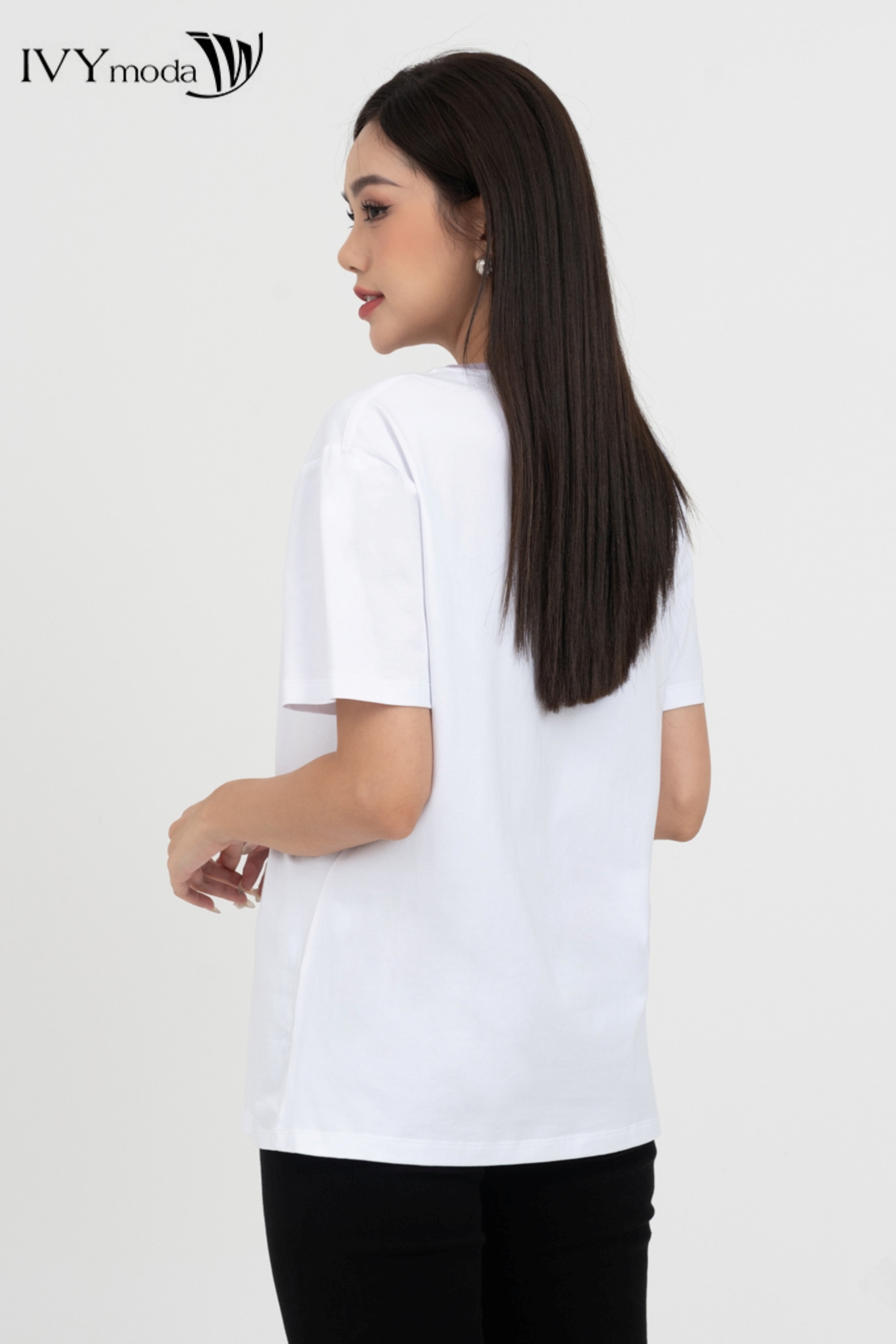 Áo thun Auare ( viền cổ màu ngẫu nhiên) IVY moda MS 57M8381