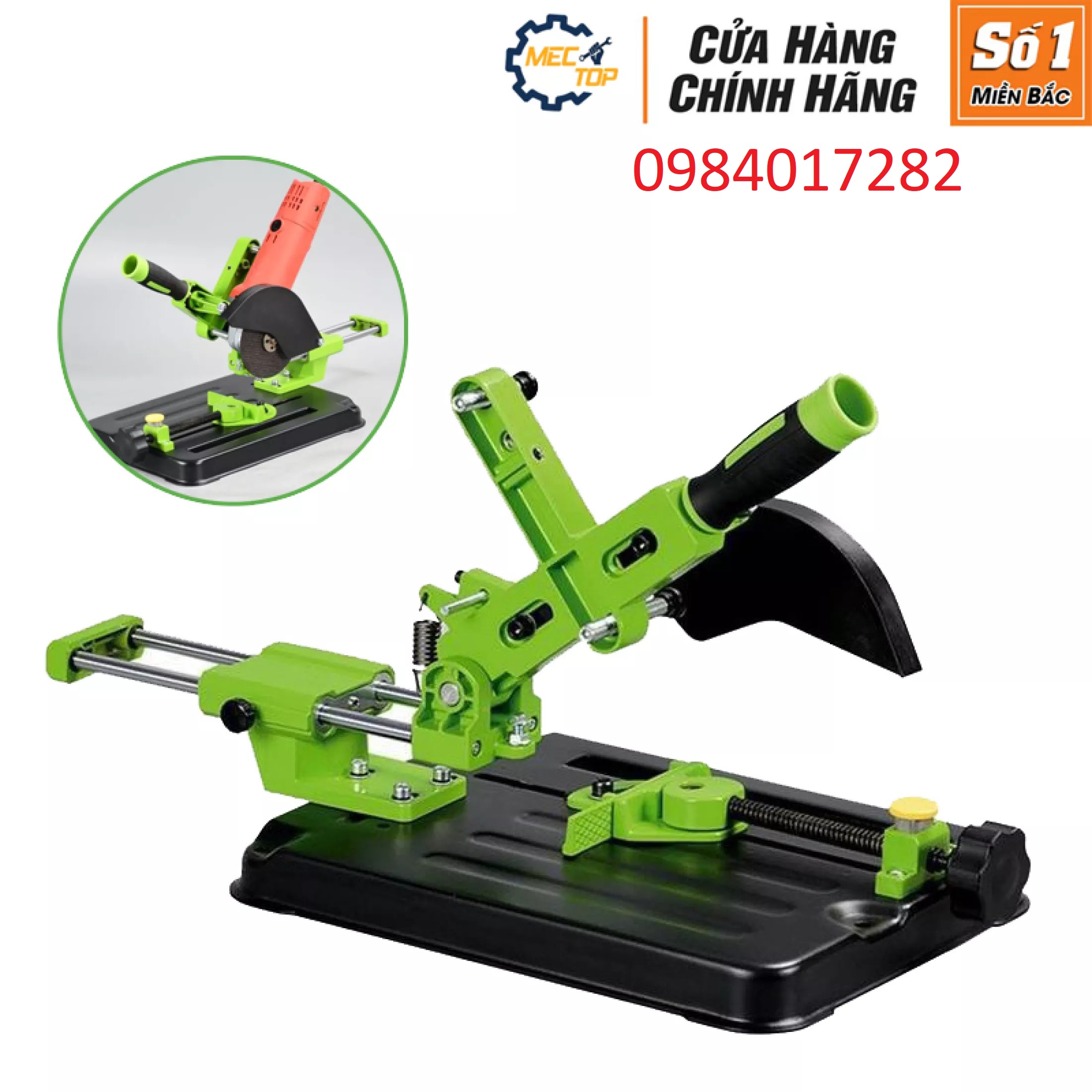 Bàn gắn máy mài thành bàn cắt đa năng - Có thanh kéo di chuyển tiện lợi - Chất liệu Thép tinh luyện . Tặng 1 lưỡi cắt Sắt