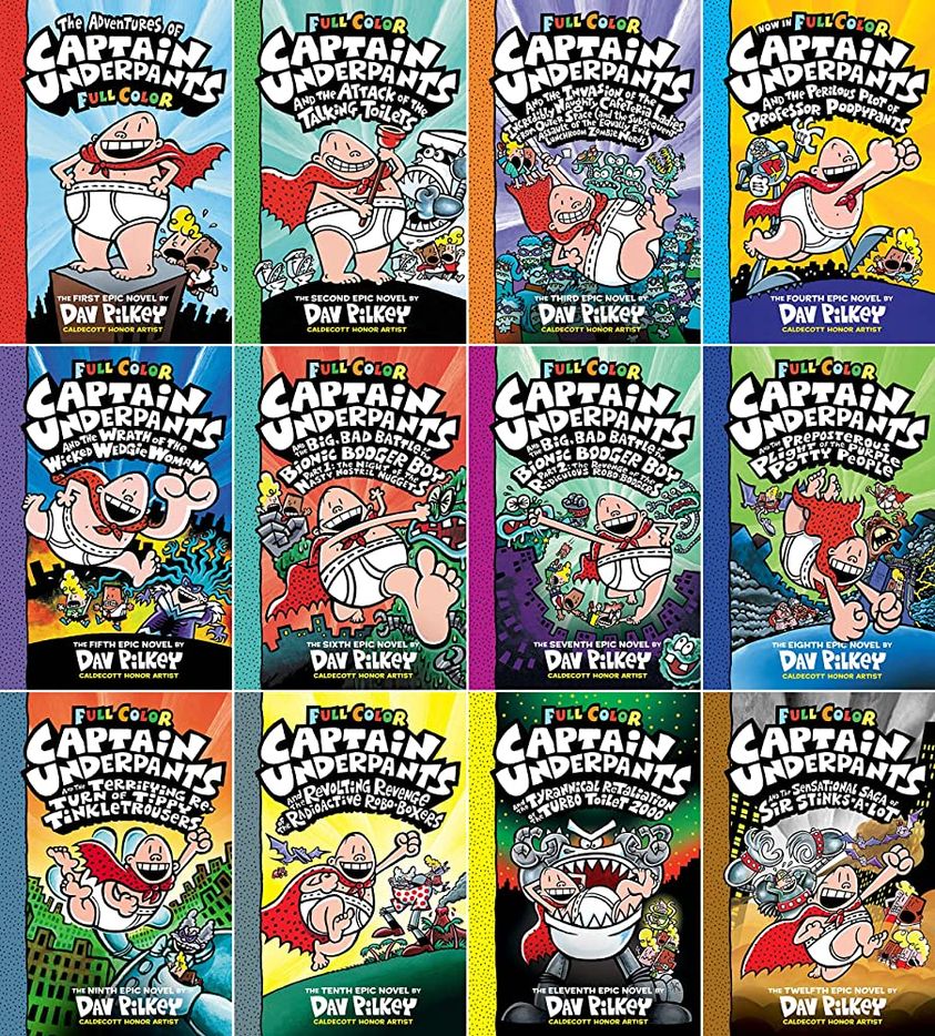 [TRUYỆN NGOẠI VĂN - NHẬP KHẨU] Captain Underpants - 12 Books (Bản màu)