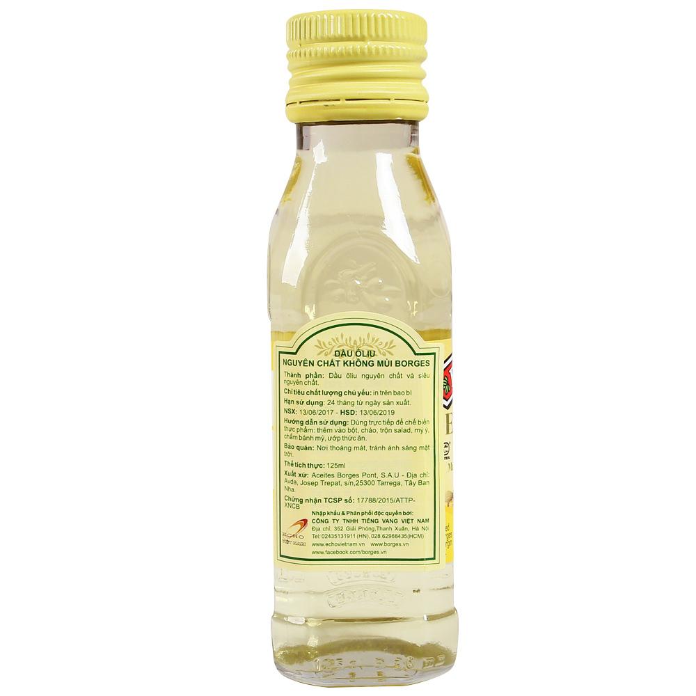 Dầu Olive Borges Nguyên Chất 125ml (Không Mùi)
