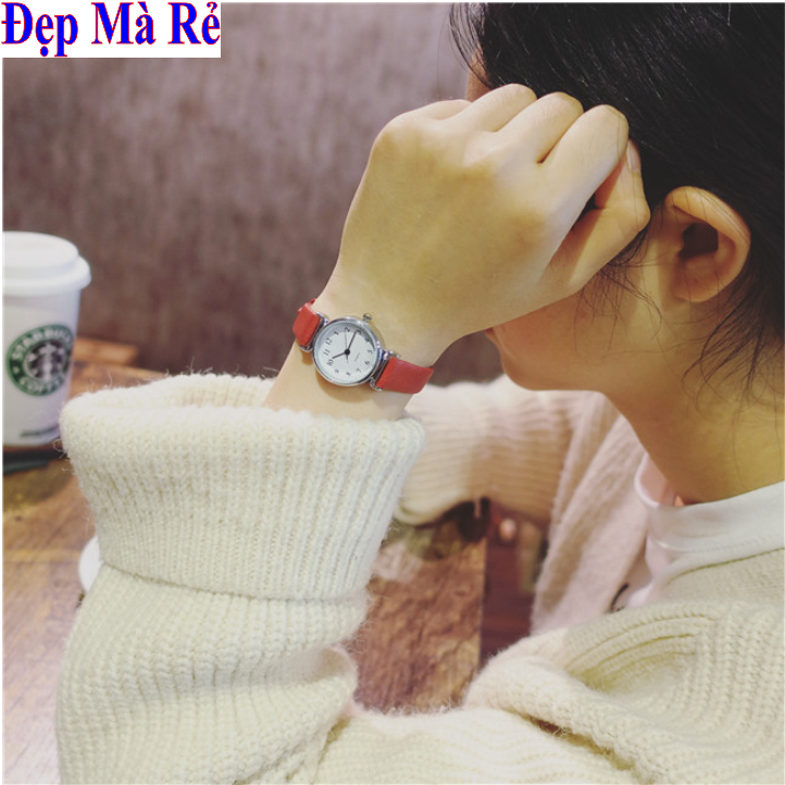 Đồng hồ nữ mặt số cổ điển đơn giản và thanh lịch