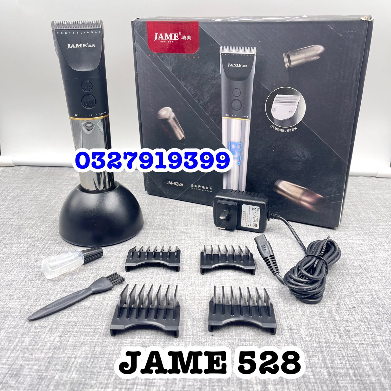 Tông đơ cắt tóc chuyên nghiệp JAME 528 có màn hình