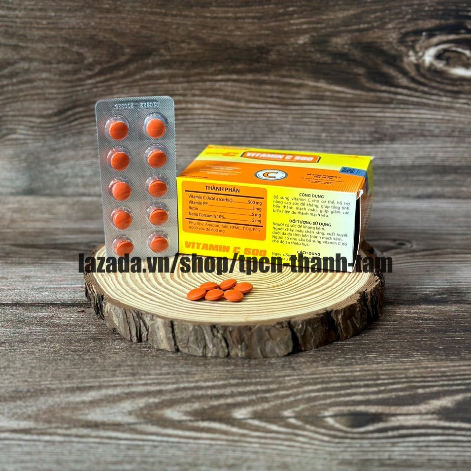 Viên uống VITAMIN C500 bổ sung vitamin c tăng cường sức đề kháng – Hộp 100 viên