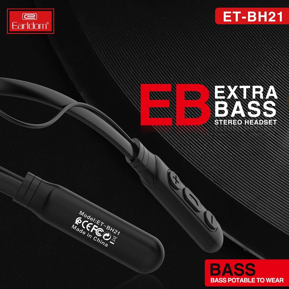 Tai Nghe Bluetooth Earldom BH21 (2 Tai, Có Dây)