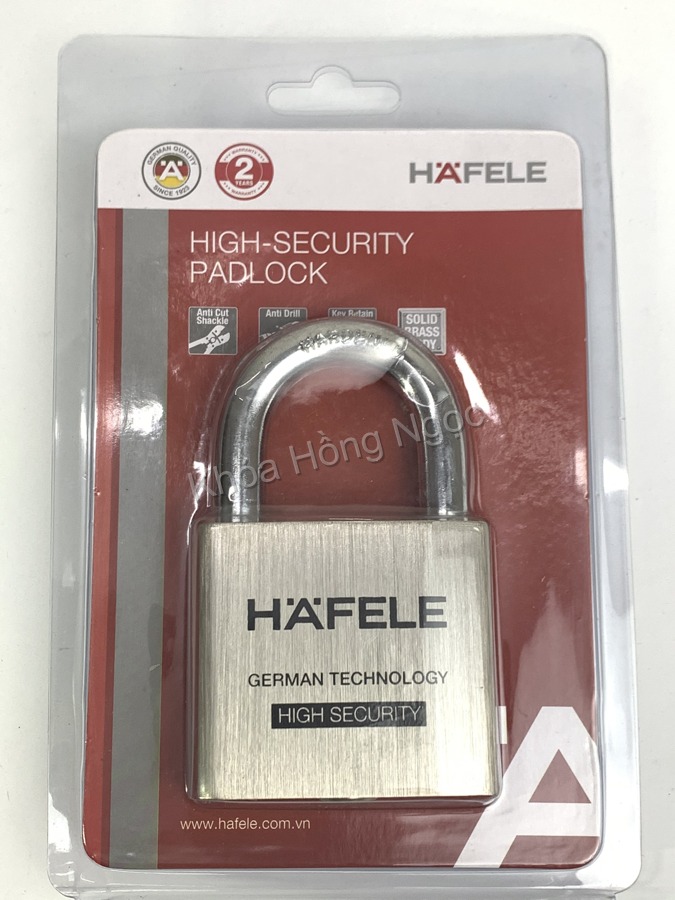 Khóa treo Hafele 62mm Hafele 482.01.972 đồng thau