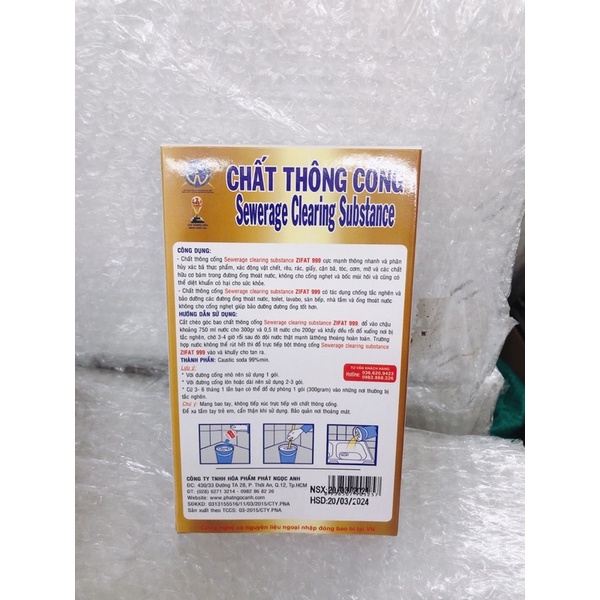 chất thông, tắc cống ZIFAT 999 .