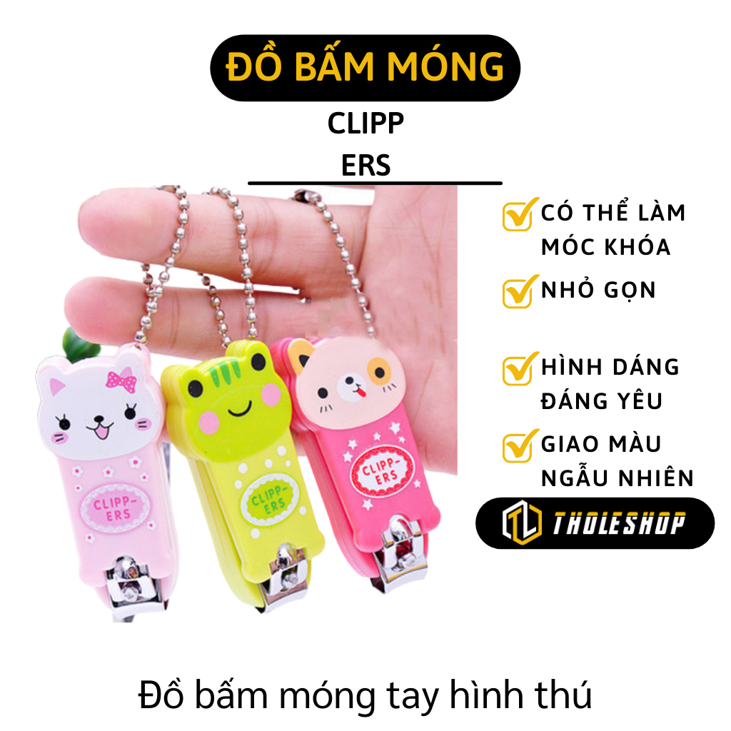 Bấm móng tay - Móc khóa bấm móng tay móng chân hình thú dễ thương có quai đeo tiện dụng - Bấm móng tay dễ thương