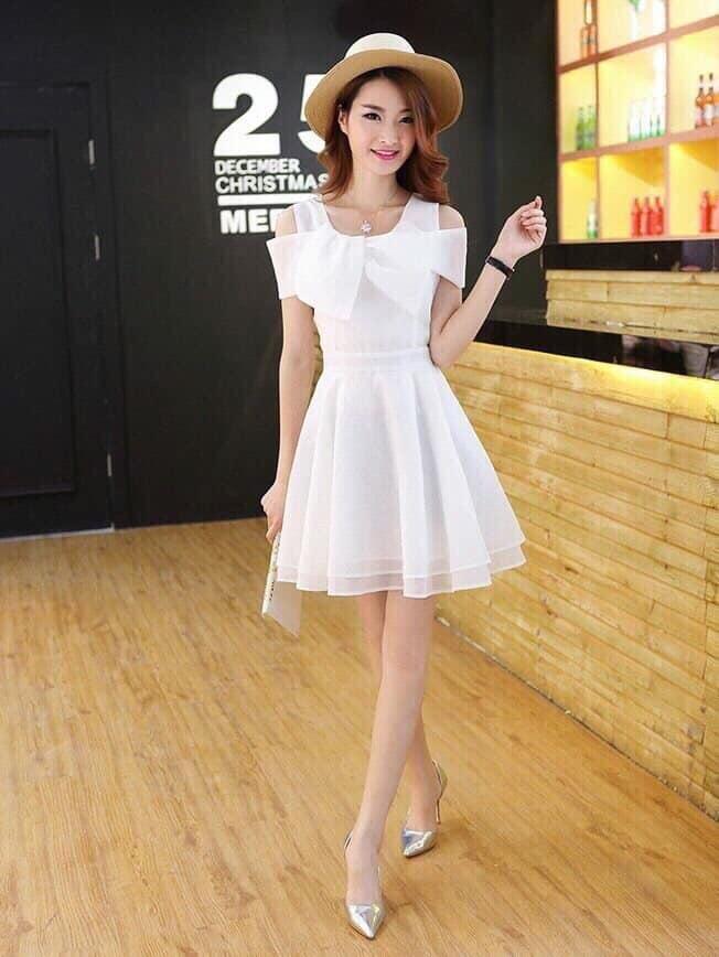 Đầm xòe kết nơ HMKN6LC