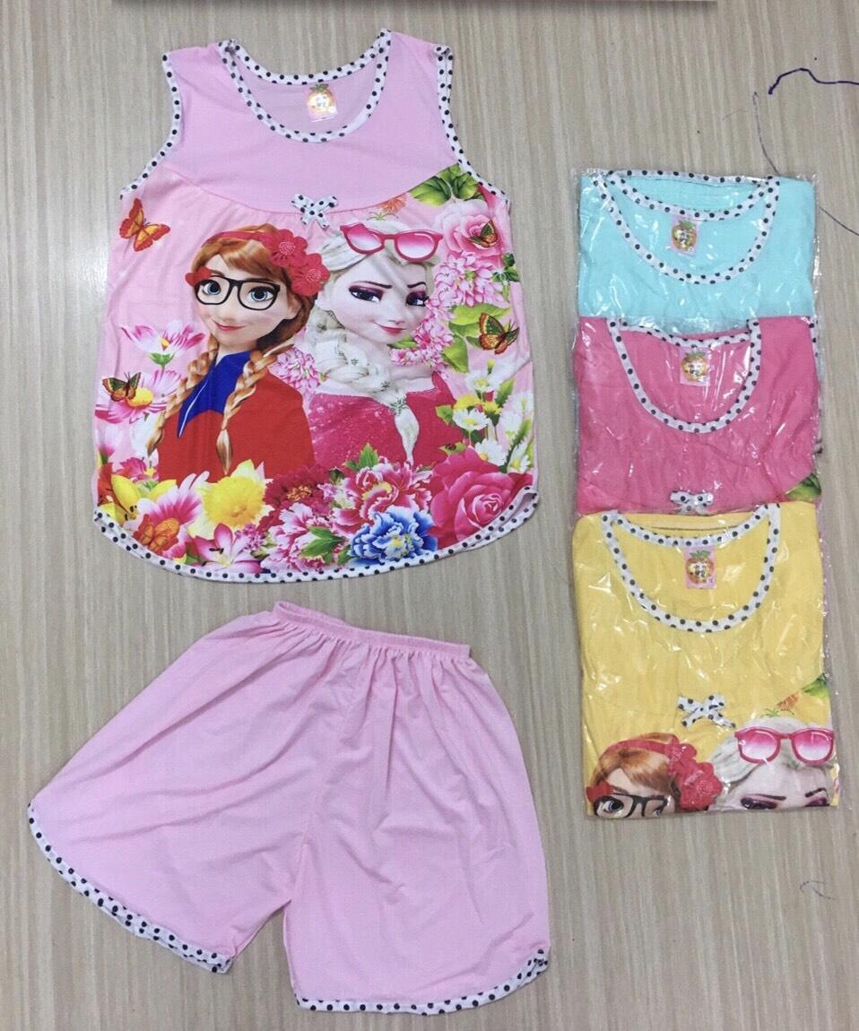 Combo 04 bộ thun lạnh Elsa (size 20-28kg)