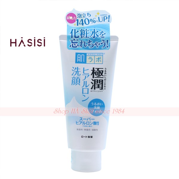 Sữa rửa mặt làm sạch sâu dưỡng ẩm da Hada Labo Gokujyun Face Wash 100g (tuýp trắng)