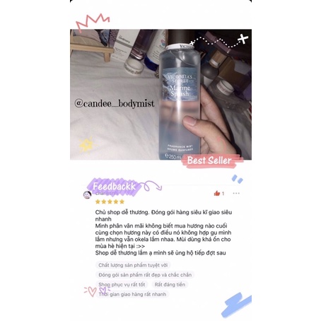 Body mist xịt thơm Victoria’s Secret 250ml 𝐌𝐚𝐫𝐢𝐧𝐞 𝐒𝐩𝐥𝐚𝐬𝐡
