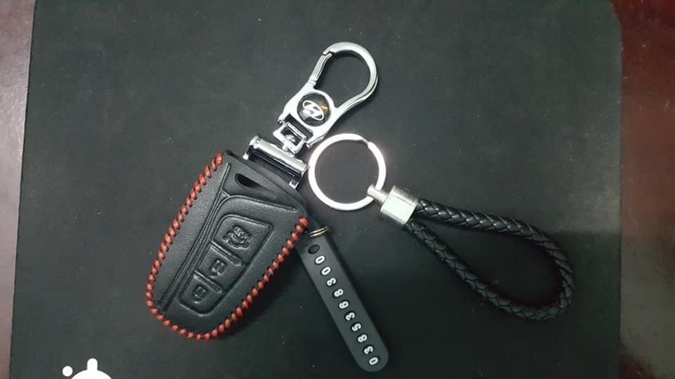 Bao da chìa khóa Hyundai Santafe