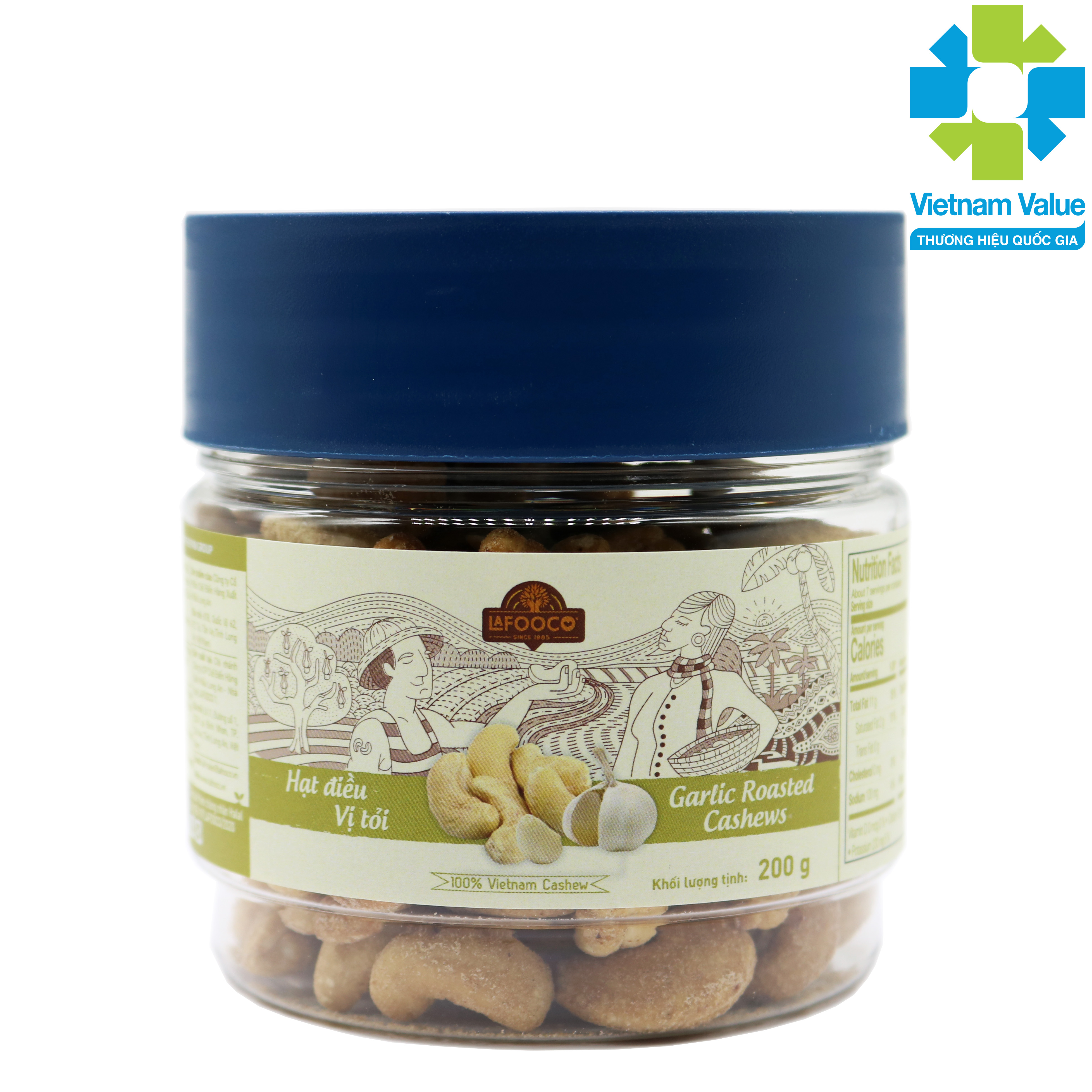 Hạt điều LAFOOCO vị tỏi hủ 200g