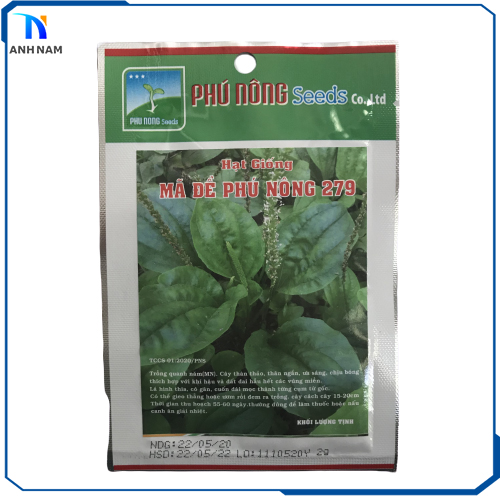 Hạt giống rau mã đề Phú Nông, gói 2gram