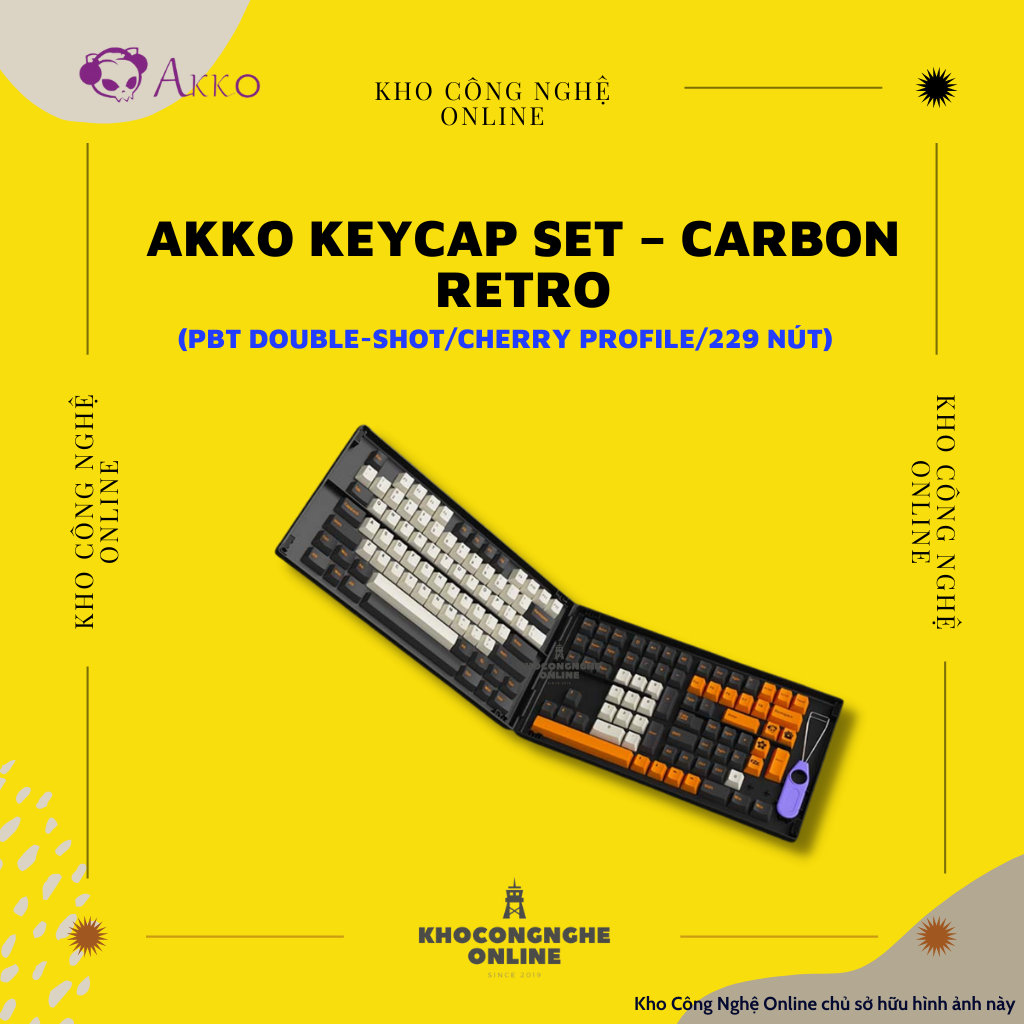 AKKO Keycap set – Carbon Retro