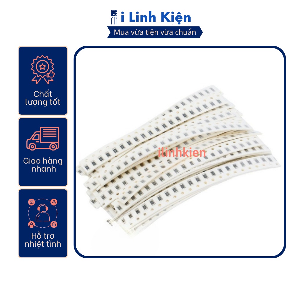 Điện trở dán 1R 1206 1% chất lượng tốt (túi 50c)