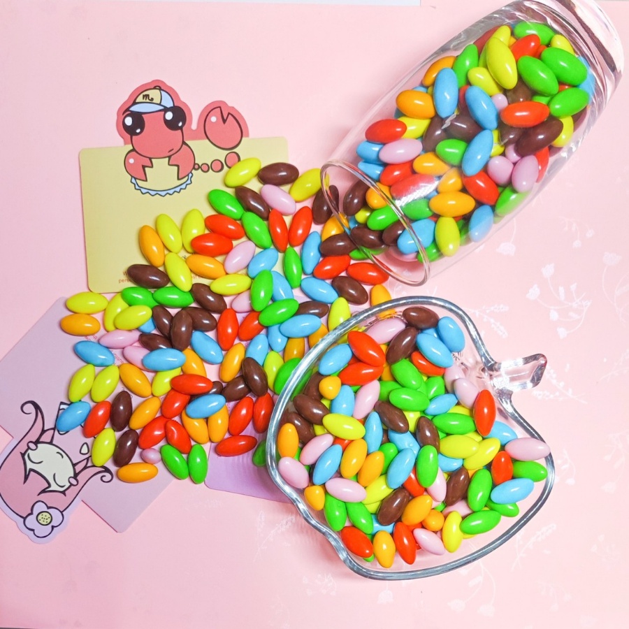 1kg kẹo nhộng socola lon pet