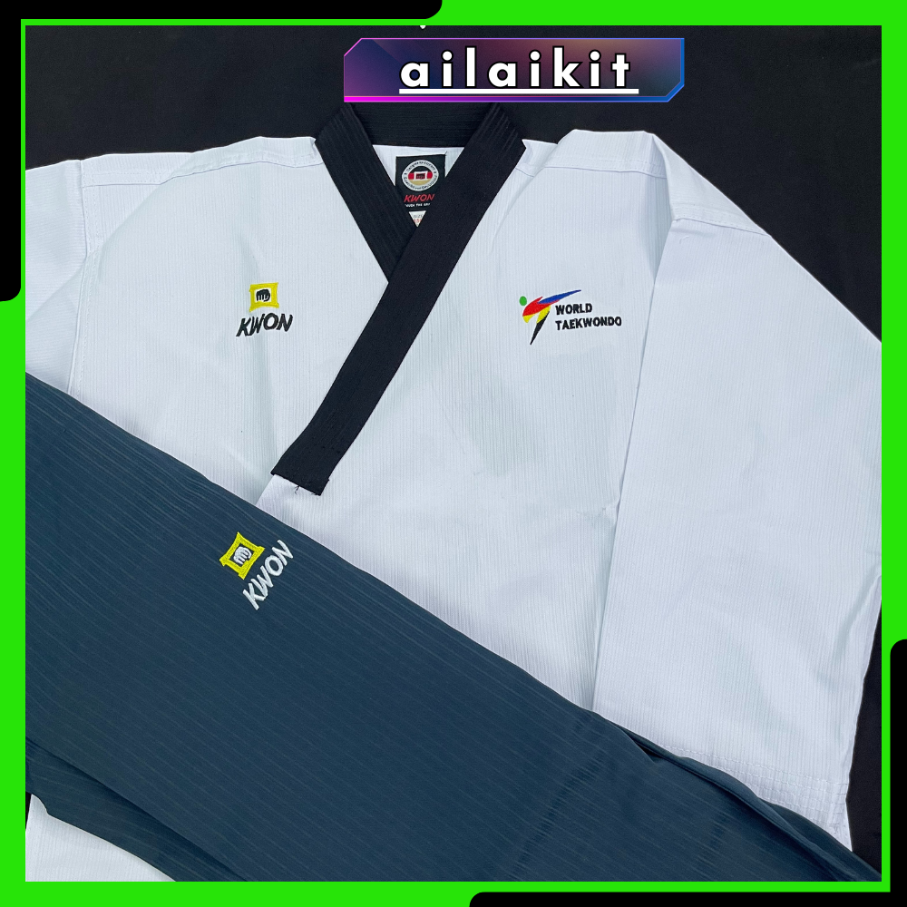 VÕ PHỤC TAEKOWONDO QUYỀN | Đồ quyền Taekwondo Kwon Vải Sọc ailaikit, Võ phục taekwondo cao cấp chuyên dùng cho thi đấu
