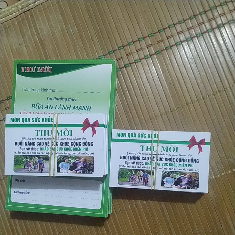 THƯ MỜI HỘI VIÊN  KÍCH THƯỚC NHỎ 9X5,5cm