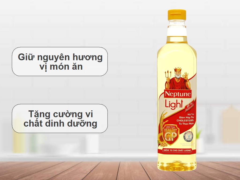 Dầu Ăn Thượng Hạng Neptune Light Chai 1 Lít