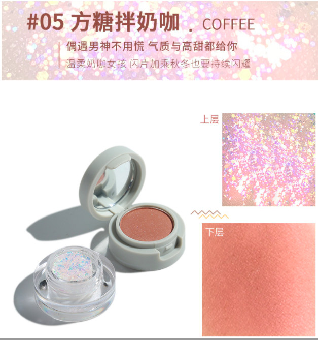[HCM]GOGO TALES - Phấn mắt nhũ mắt 2 lớp Magnificent Double Layer Eyeshadow Cream Gogotales | Màu Mắt Kèm Má Hồng Tan Chảy GoGo Tales