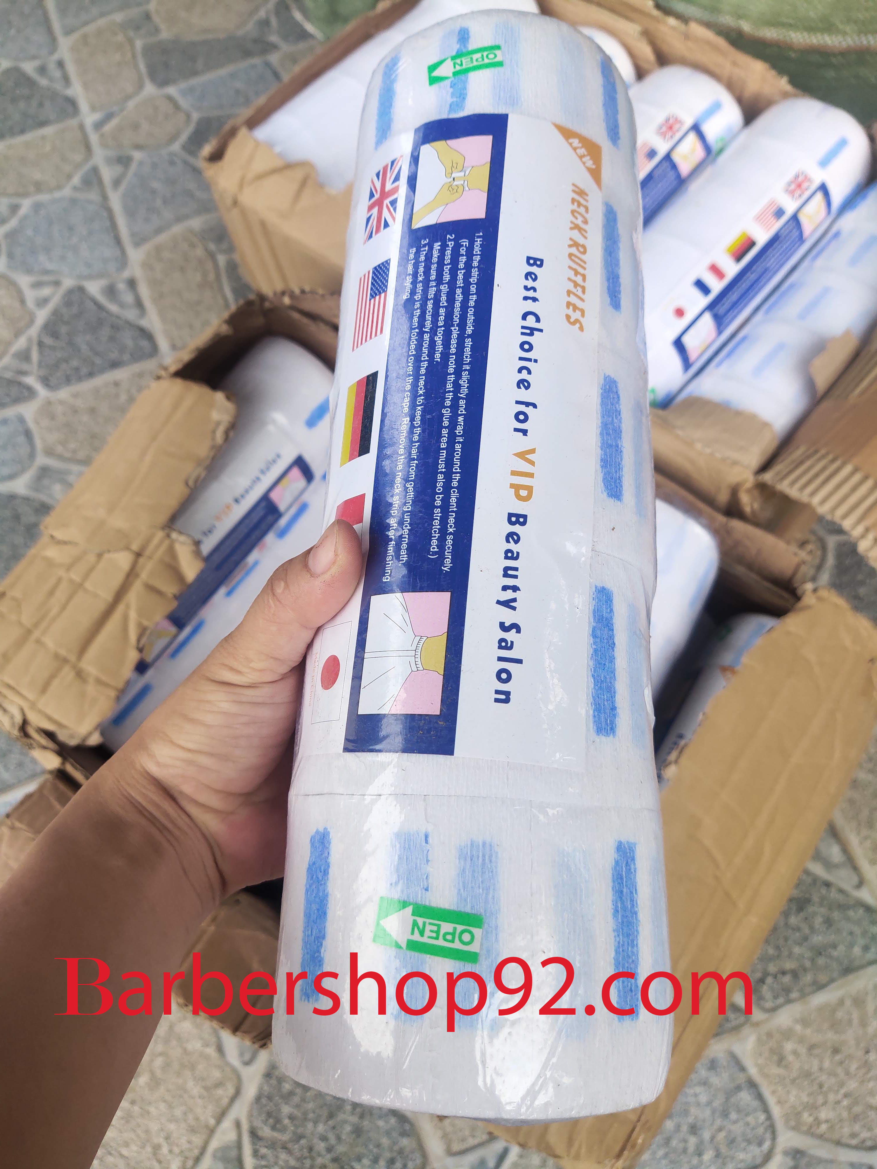 Giấy quấn cổ chặn tóc (1 cây 5 cuộn)