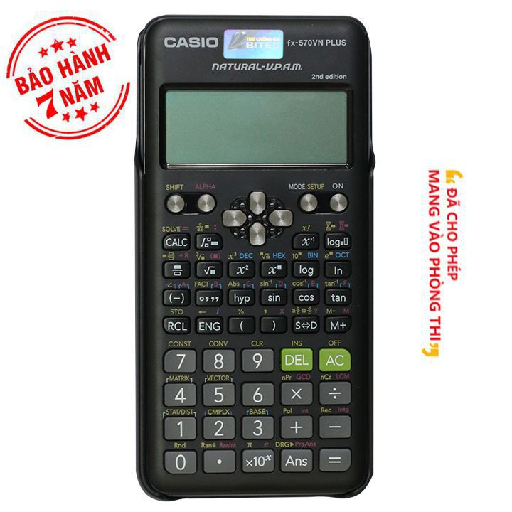 Máy Tính CASIO FX-570VN Plus-Mẫu Mới có QRcode Chính Hãng Bảo hành 7 năm