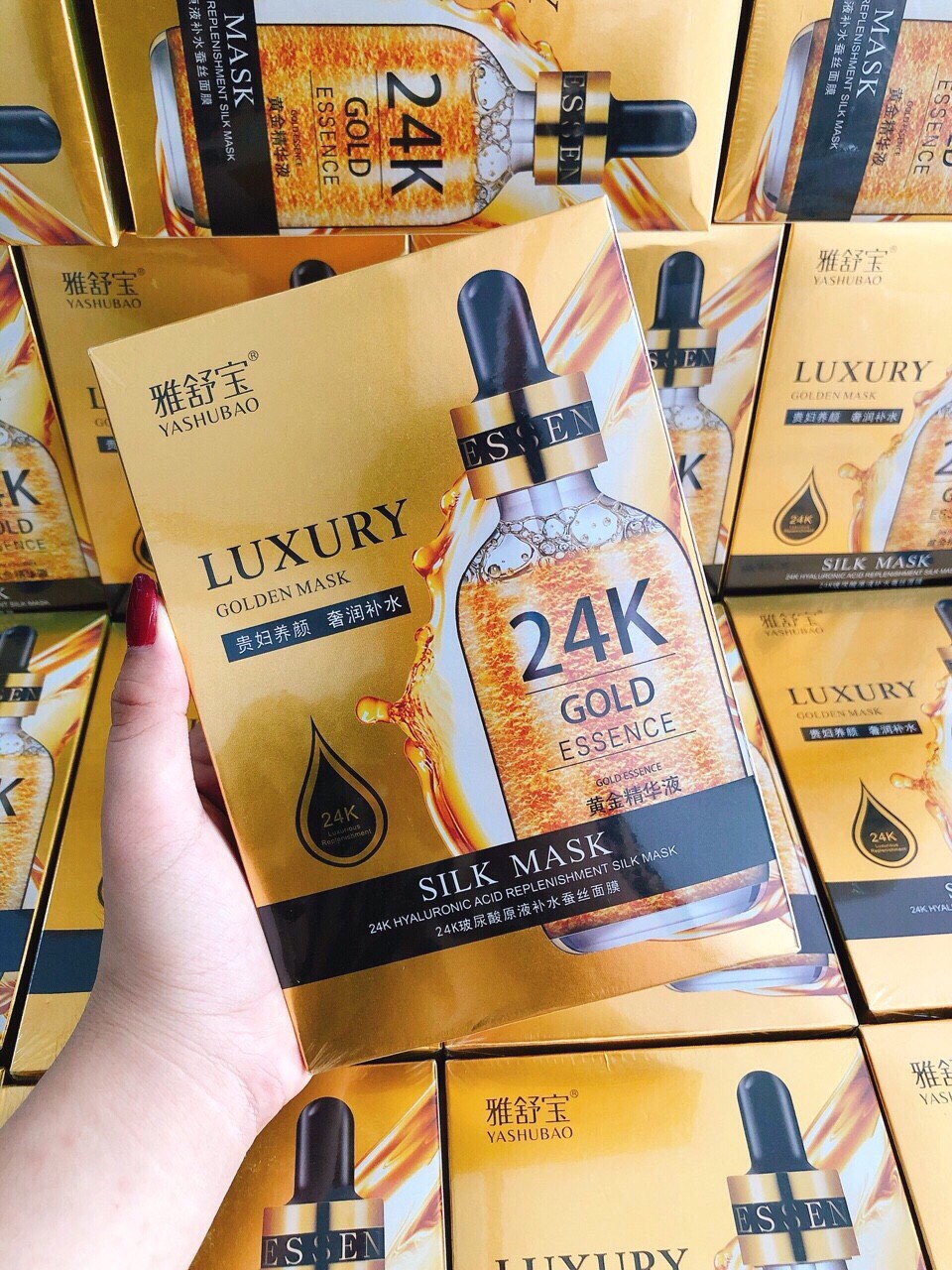 Mặt nạ lụa 24k Luxury cao cấp hộp 10 miếng
