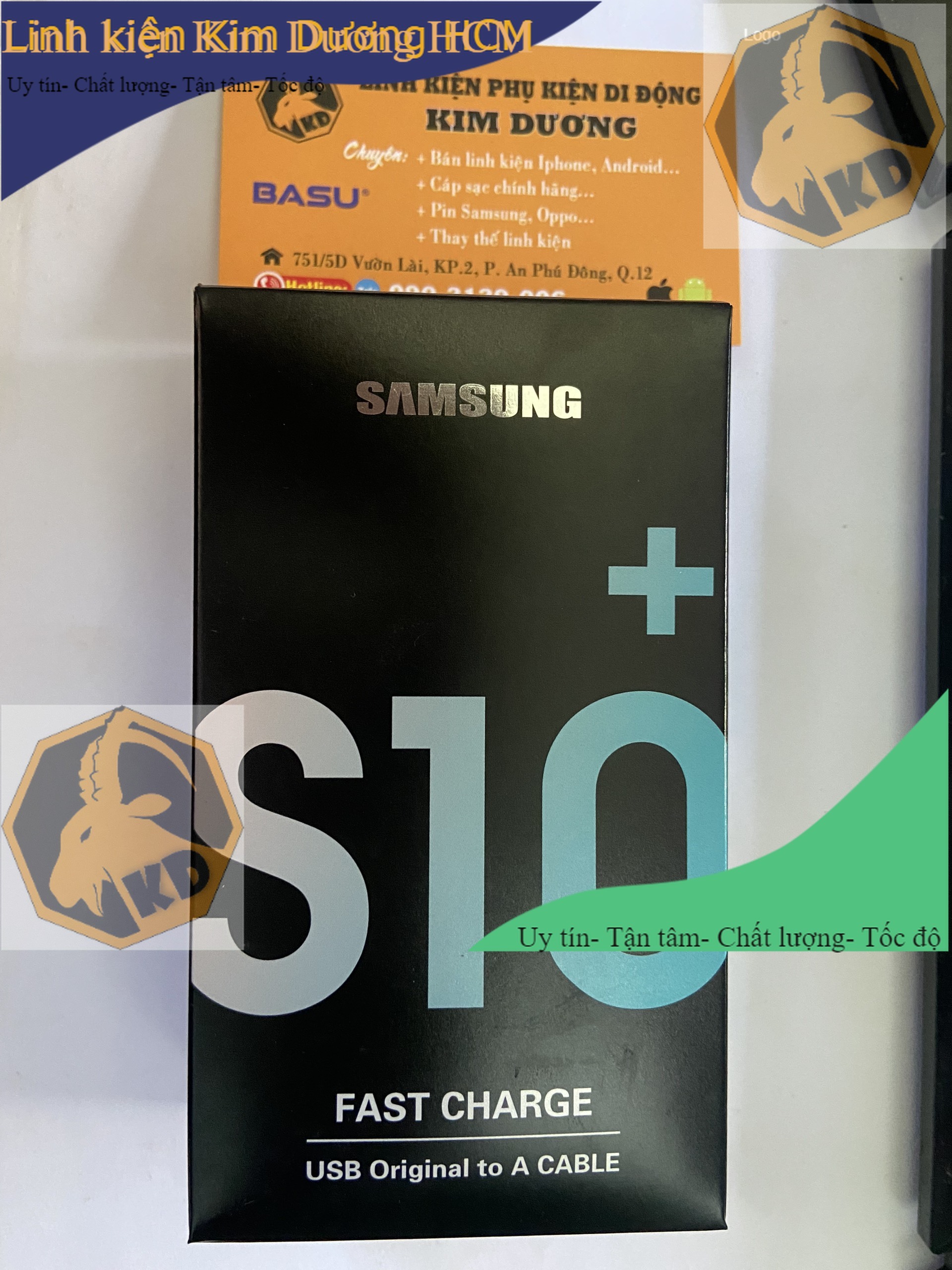 [HCM]Bộ sạc nhanh Samsung S10+ (Cốc sạc + Cáp USB (type-C)   full box