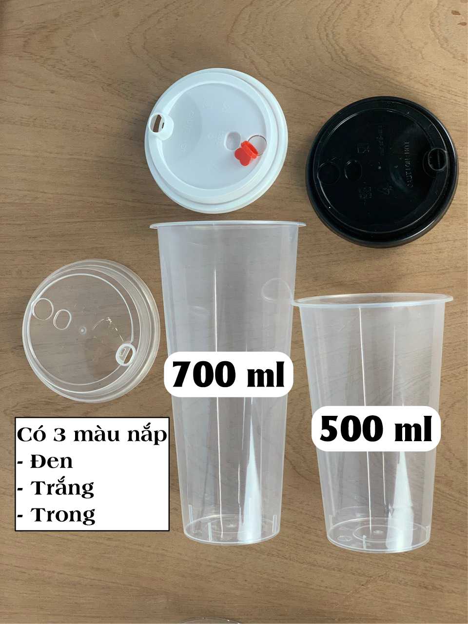 50 Ly trà sữa tim cứng 700ml kèm nắp, ly nhựa cứng dày dặn chịu được nhiệt. Thân thiện với môi trường Dùng một lần, ly tim.