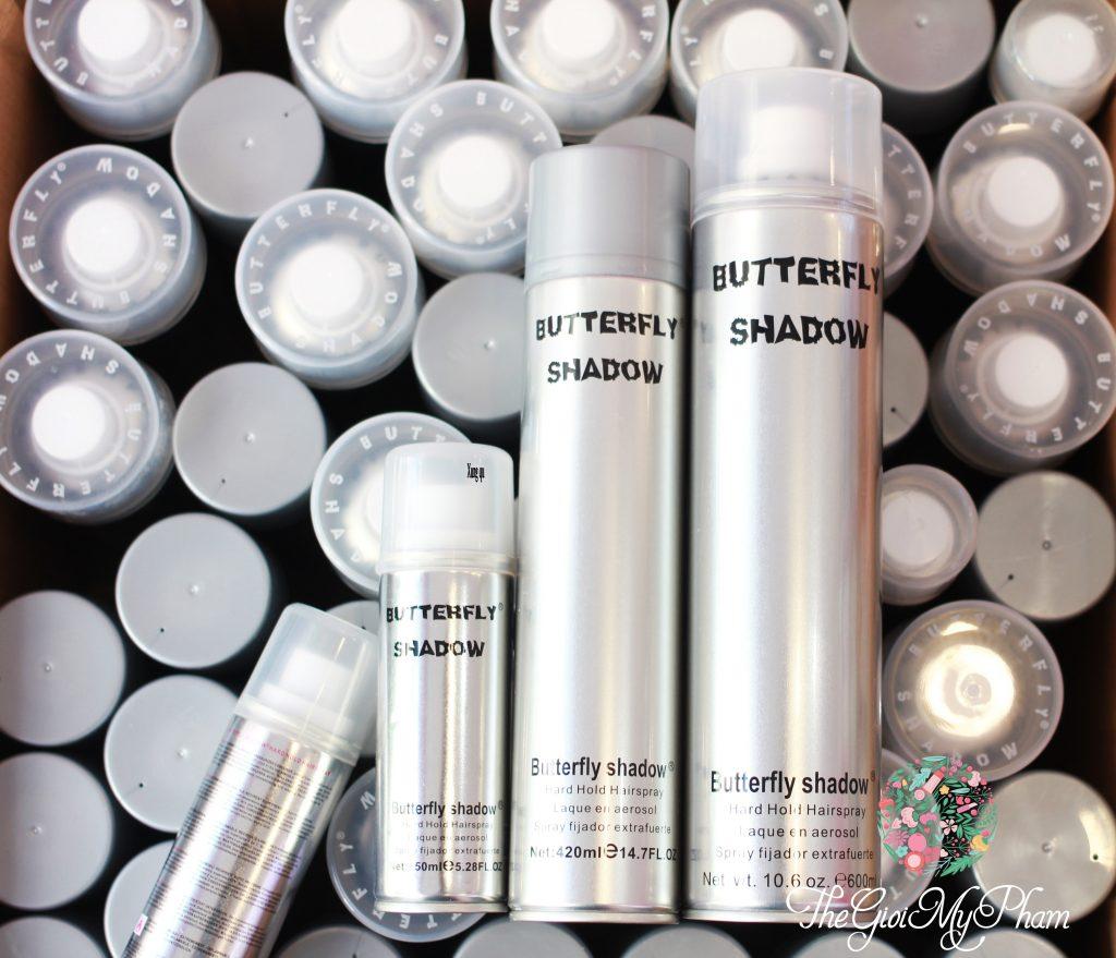 Gôm xịt tóc nam Butterfly Shadow hương trái cây 320ml (Trắng)