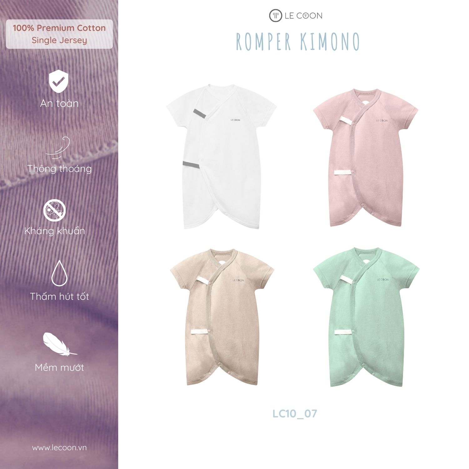 LE COON | Romper Kimono | COOL | 0-9 tháng