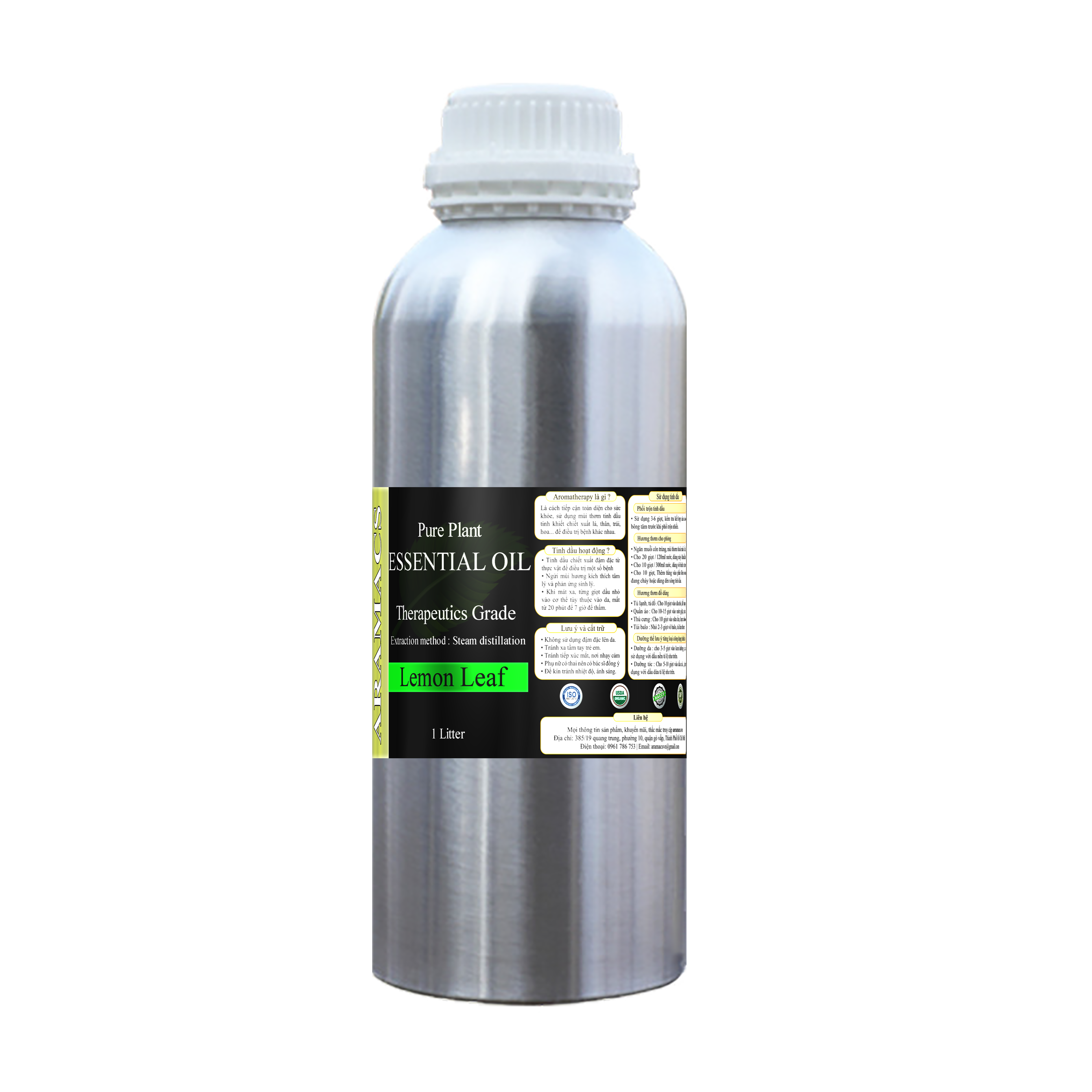 Pure natural 1000ml lemon leaf essential oilwith verification quality test