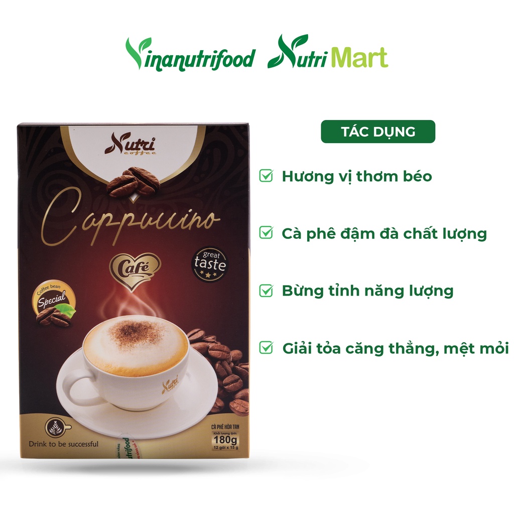 Hộp Cà phê capuchino thơm ngon 15g x 12 gói