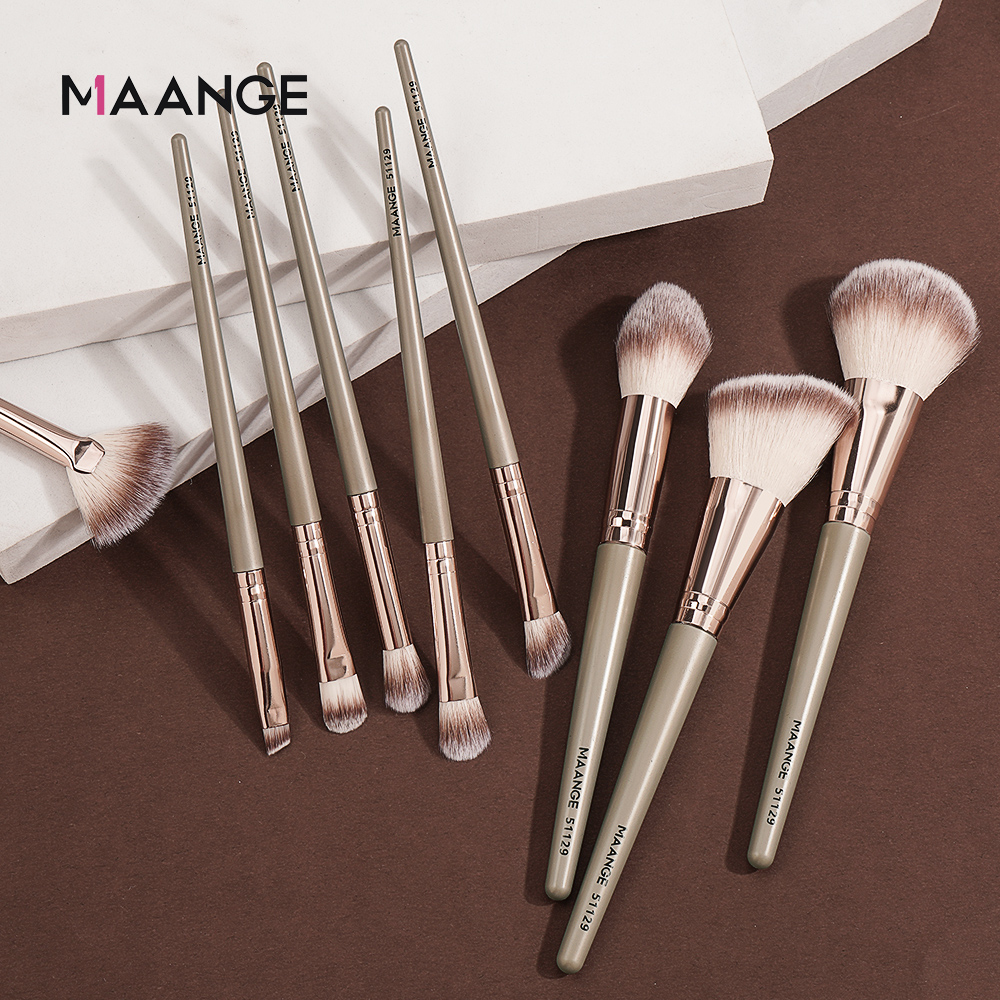 MAANGE Bộ 9 Sản Phẩm Cọ Trang Điểm Đa Năng Cọ Đánh Phấn Nền Dạng Lỏng Phấn Mắt