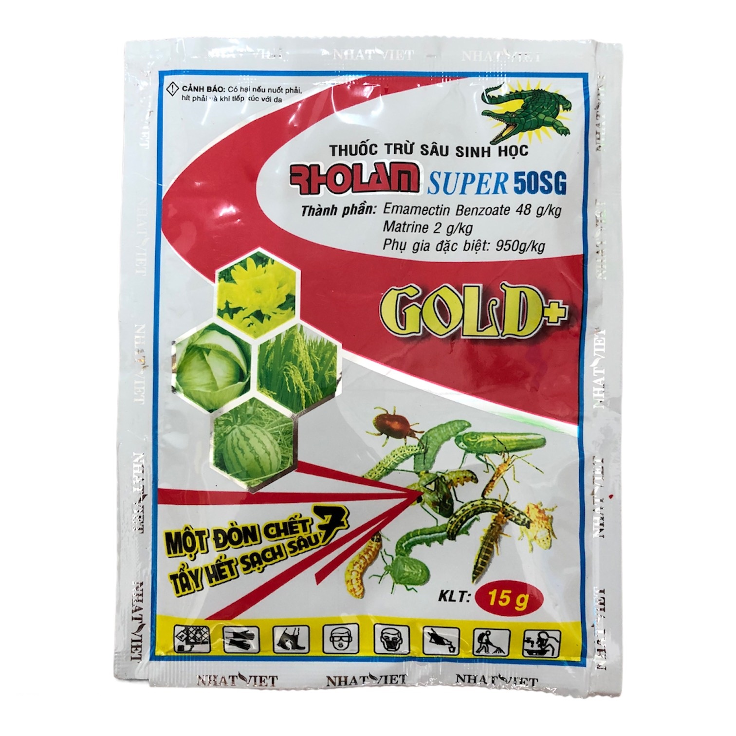 Thuốc trừ sâu sinh học Rholam super, diệt các loại sâu hại cây trồng (sâu vẽ, sâu khoang, sâu xanh, sâu tơ, bọ trĩ, bọ xít…)