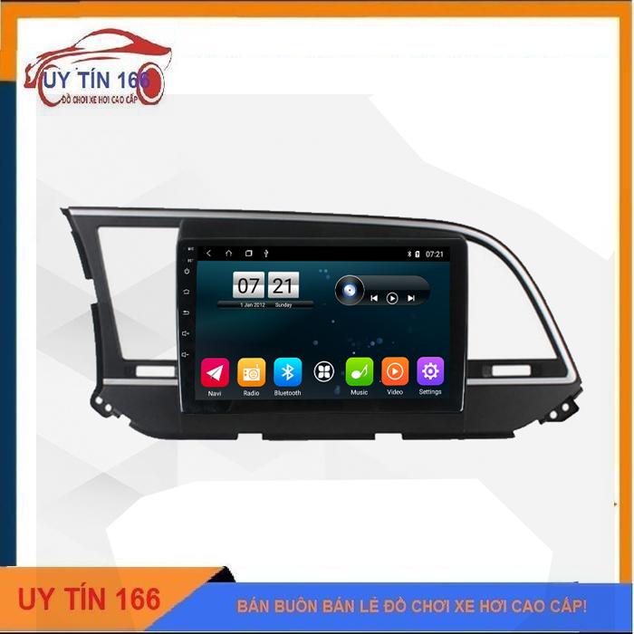 Mặt dưỡng màn hình android cho xe huyndai elantra 2016-2018 kèm dây nguồn zin theo xe