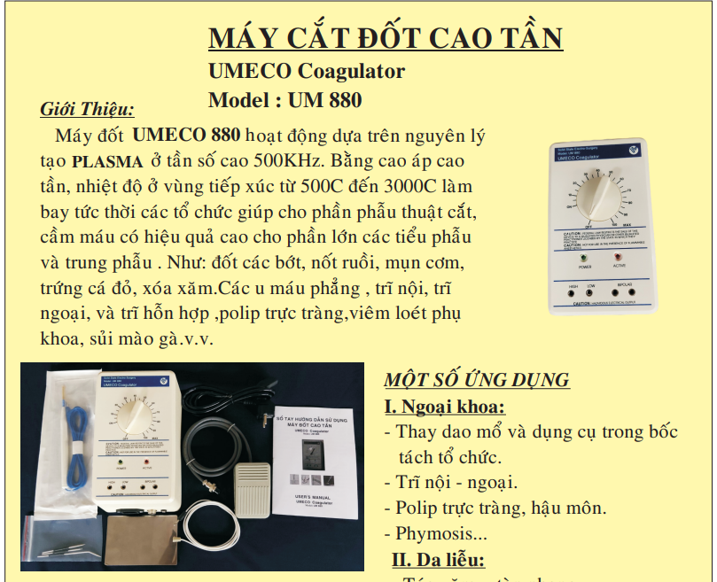 máy đốt cao tần UM880