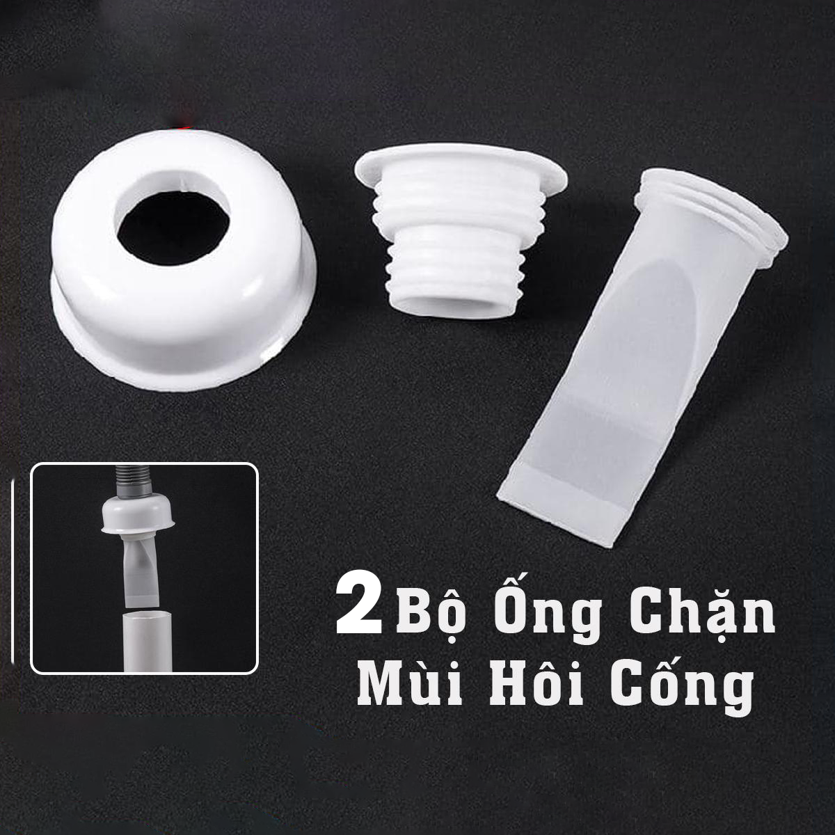 2 Bộ Ống Chặn Mùi Hôi Cống (6 chi tiết)