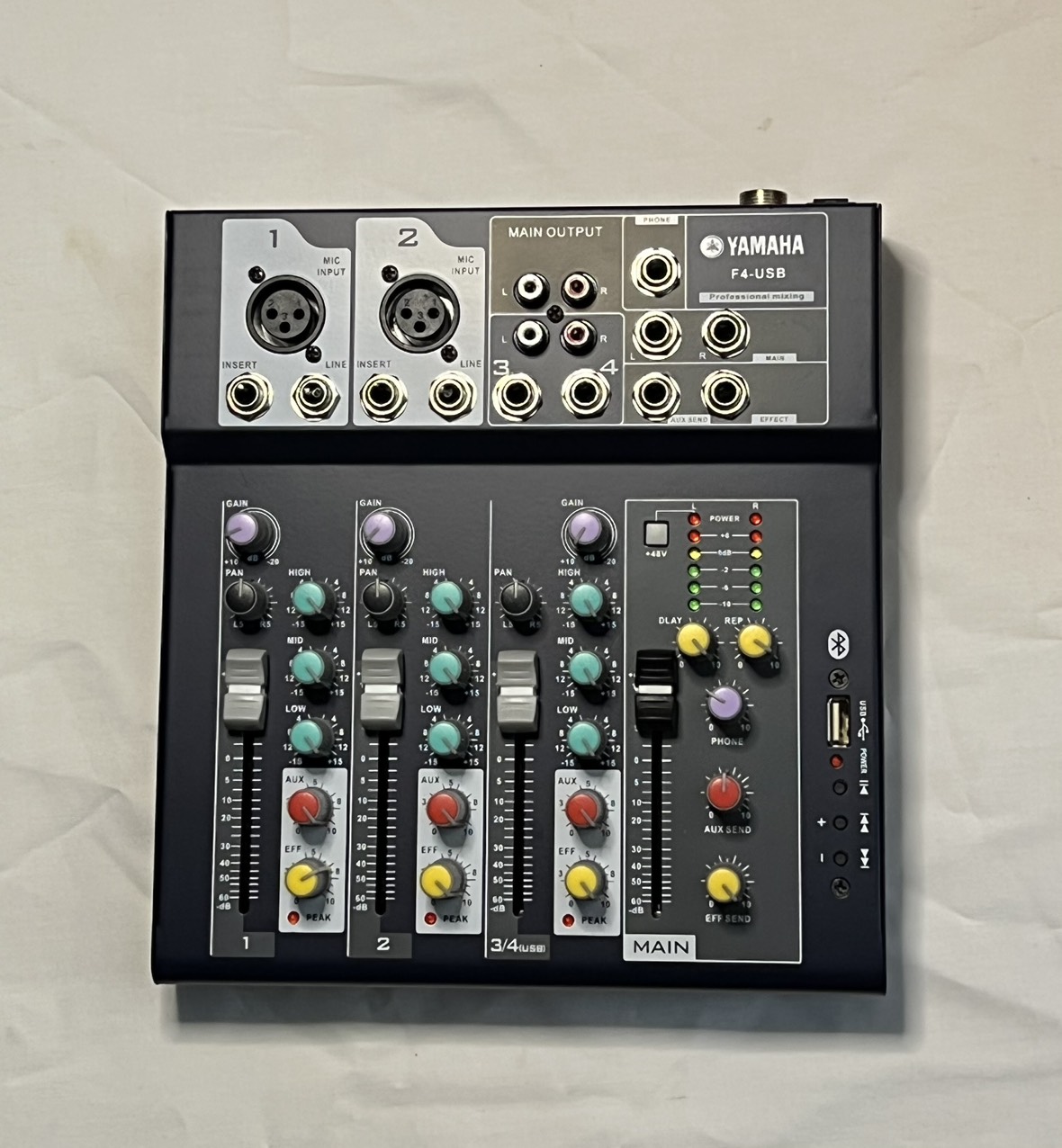 BỘ CHỘN ÂM THANH MIXER F4 USB CÓ BLUETOOTH bh 12 tháng