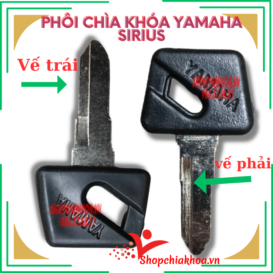 Phôi chìa khóa xe máy yamaha sirius đời đầu