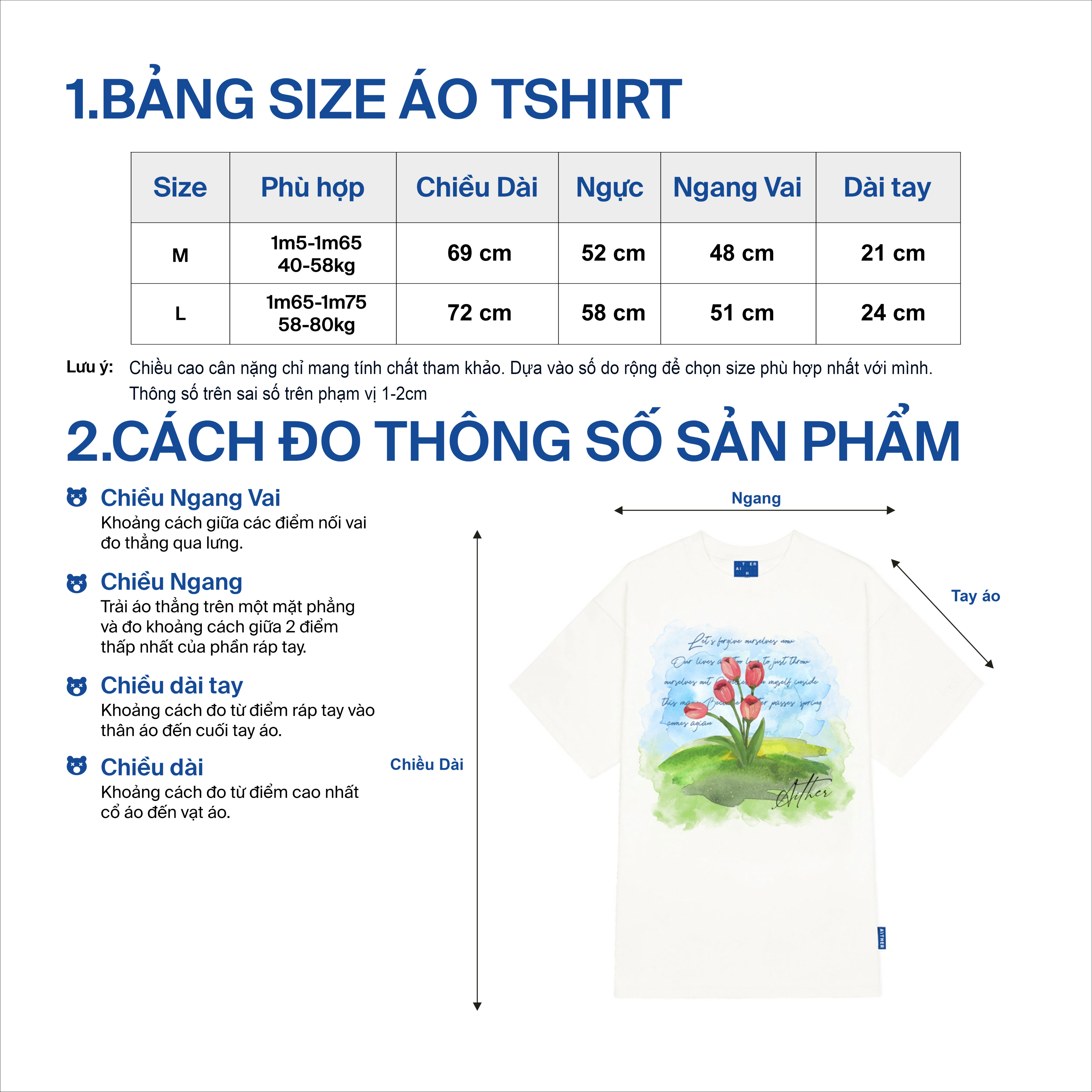 AITHER STUDIO ÁO thun Tulip tee cao cấp unisex form rộng