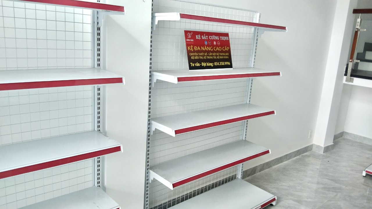 Kệ đơn siêu thị ( Cao 1m8 x dài 1m2 x rộng 35cm x 5 tầng), kệ siêu thị giá rẻ