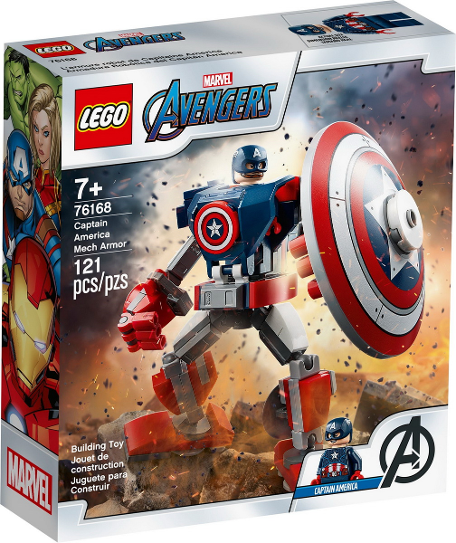 Lego Super Heroes 76168 - Captain America Mech Armor - Bộ xếp hình Lego Rô bốt Captain America