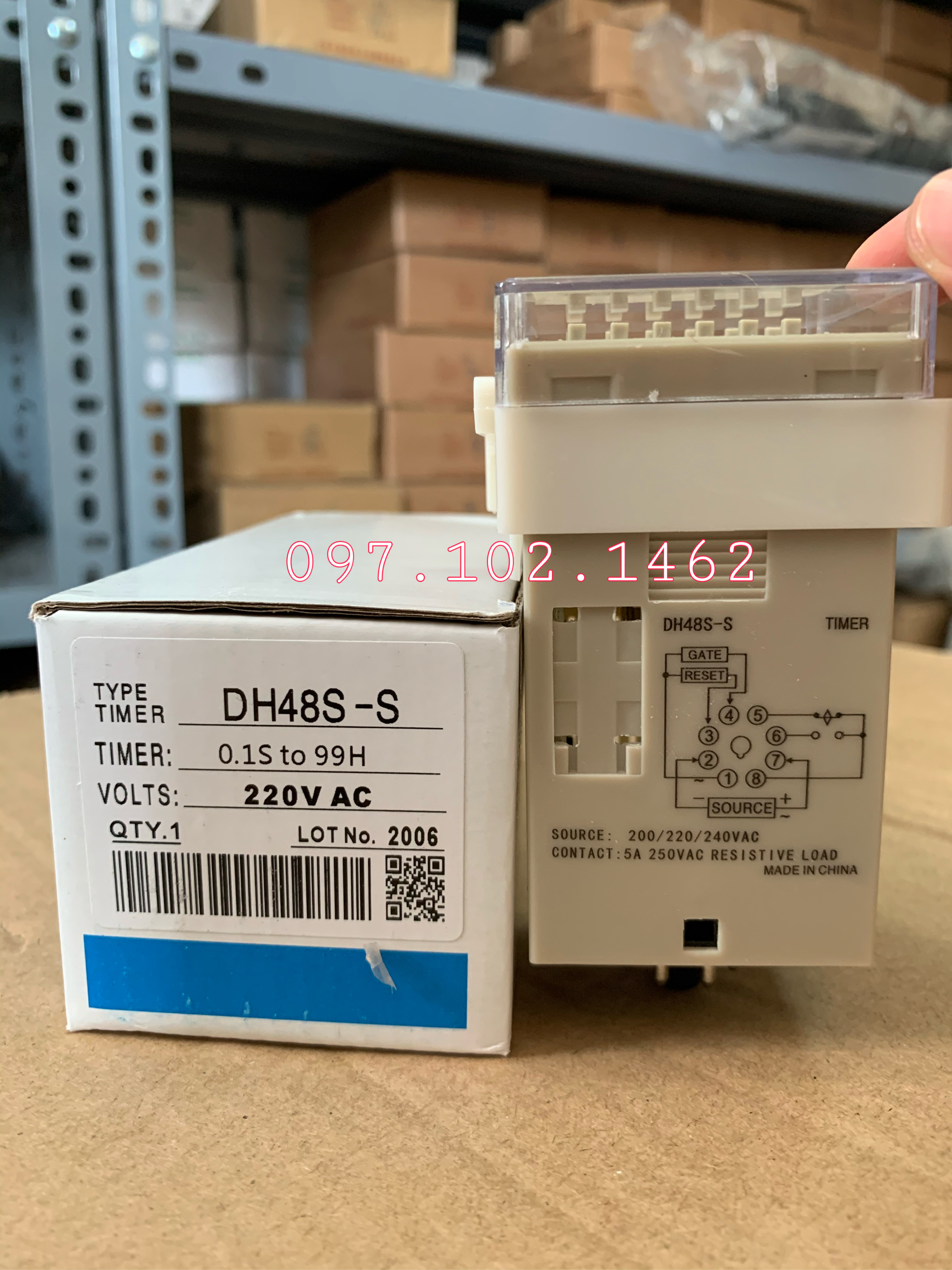 RELAY RƠ LE THỜI GIAN OMRON TIMER DH48S-S 220VAC 0.1S TO 99H (LẶP LẠI THEO CHU KÌ)