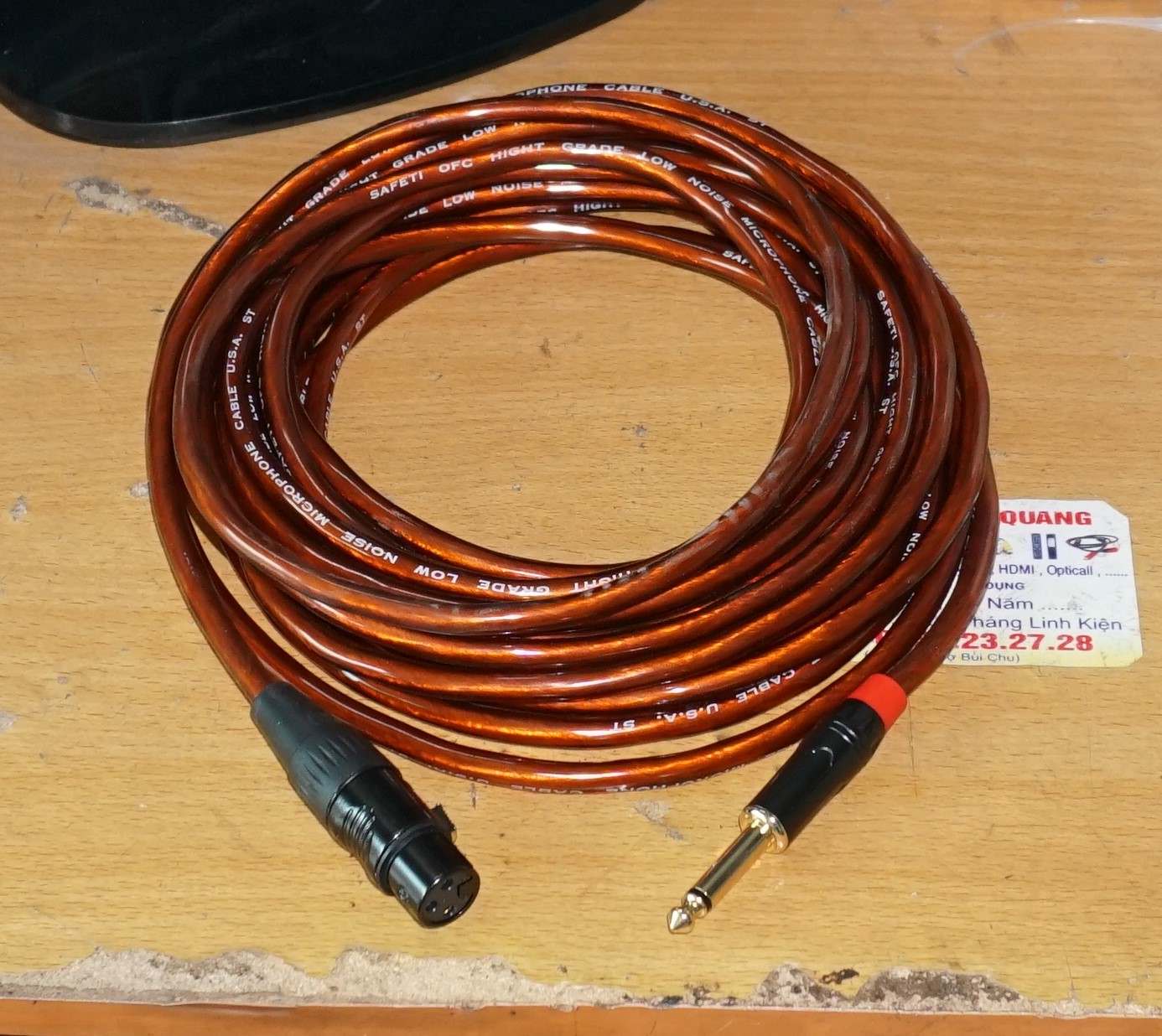 dây micro dài 5m loại tốt màu vàng mật ong
