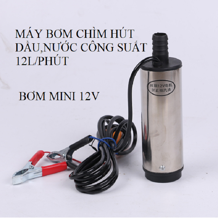 máy bơm chìm mini 12v - máy bơm dầu mini 12v