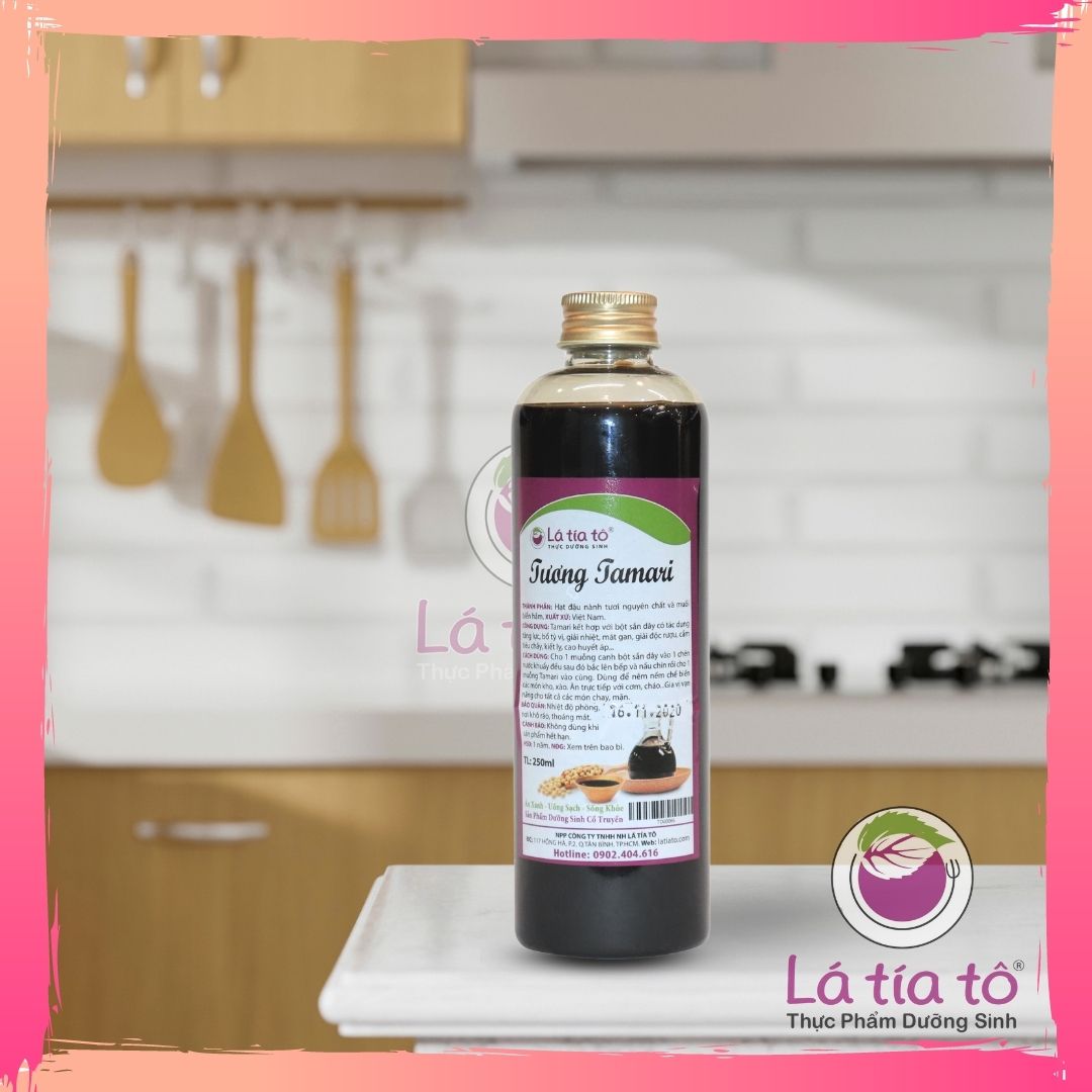 Nước tương tamari 3 năm 250ml - lá tía tô