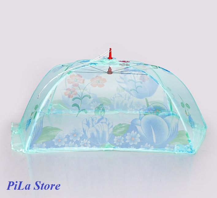 Mùng chụp bé vải tuyn in bông đẹp, vải tuyn thoáng mát