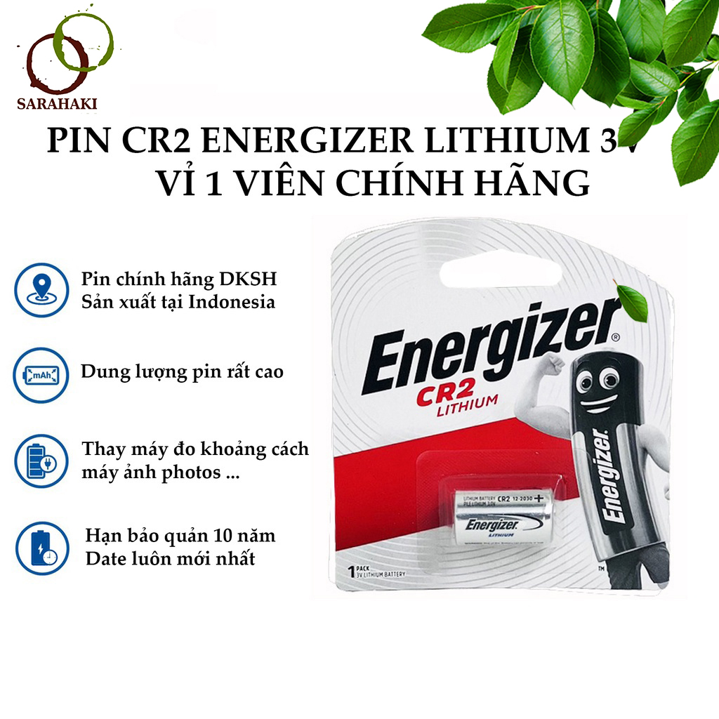 Combo 5 vỉ pin máy ảnh CR2 Energizer Lithium 3V ( 1 vỉ 1 viên )